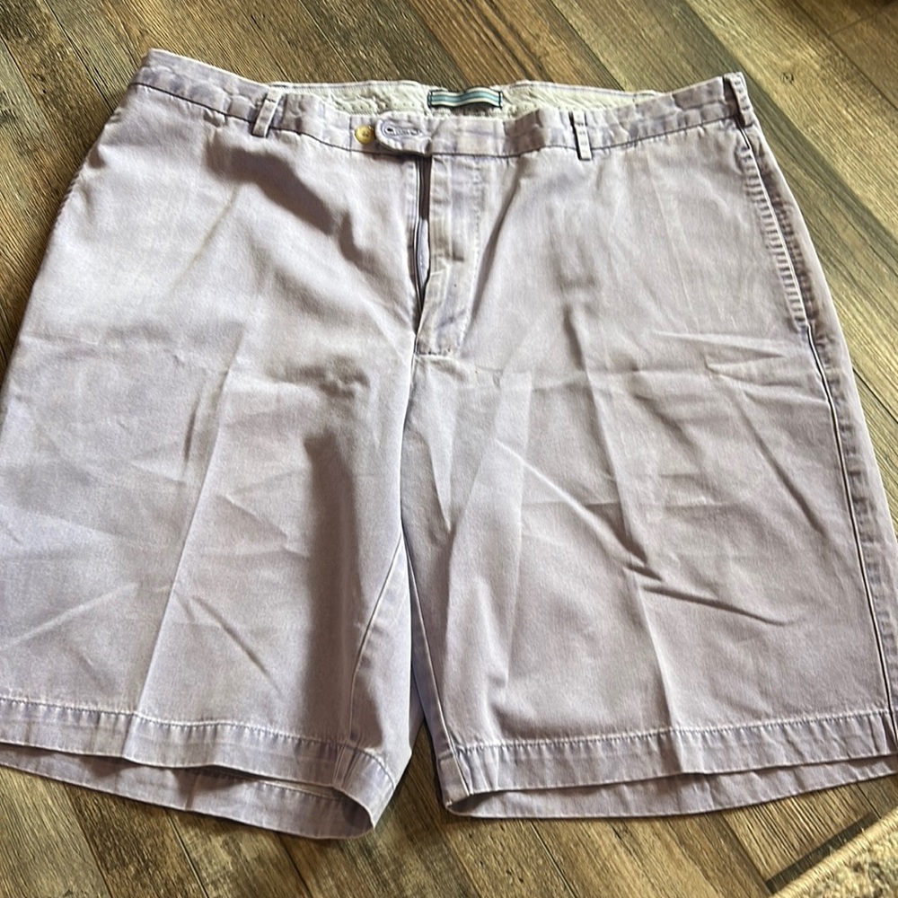 Peter Millar Sz 38 x 9" Winston Washed Twill Pima Cotton Chino Shorts Purple